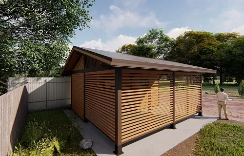 Навес для авто с хозблоком РИМ — Фото 4