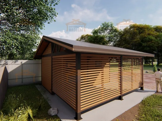 Навес для авто с хозблоком РИМ — Фото 4