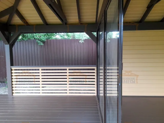 Застекленная беседка с хозблоком САКСОНИЯ — Фото 7
