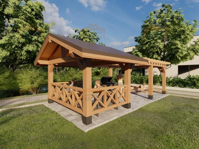 НАВЕС ДЛЯ БАРБЕКЮ ФЭМИЛИ ПАРК — Фото 6