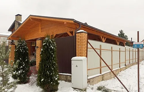 Навес из клееного бруса БОНАПАРТ — Фото 3