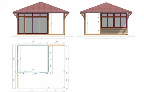Застекленная беседка ГРАФСКАЯ ПРИСТАНЬ MINI — Фото 8