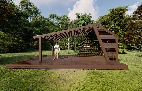 НАВЕС-БЕСЕДКА МОДЕРН — Фото 5