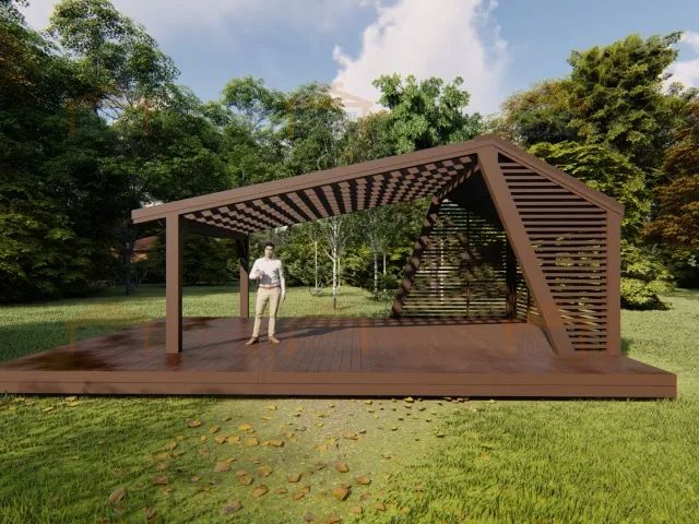 НАВЕС-БЕСЕДКА МОДЕРН — Фото 5