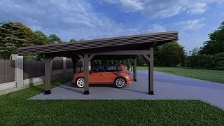 Навес для двух машин РОНДО 2.0 - миниатюра