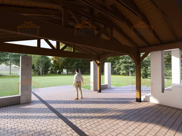 Навес для двух машин АЛЬПИЙСКИЙ — Фото 6