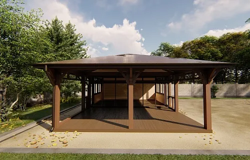 Застекленная беседка ГРАФСКАЯ ПРИСТАНЬ XL — Фото 9