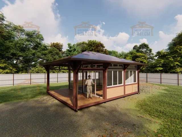 Застекленная беседка ГРАФСКАЯ ПРИСТАНЬ 3.0 — Фото 8