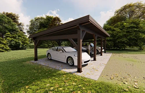 Односкатный навес для авто БЕРГАМО — Фото 3