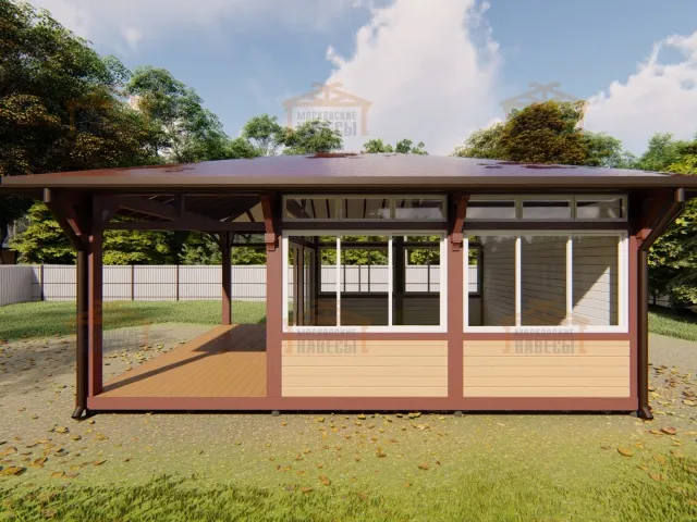 Застекленная беседка ГРАФСКАЯ ПРИСТАНЬ 3.0 — Фото 10