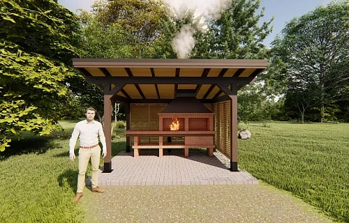 НАВЕС ДЛЯ БАРБЕКЮ ТВИД ПАРК — Фото 7