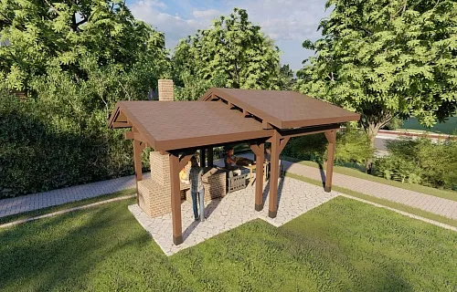 НАВЕС ДЛЯ БАРБЕКЮ КУЛИКОВО — Фото 5