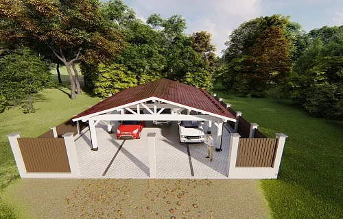 Навес для шести машин БОЛЬШОЙ — Фото 3