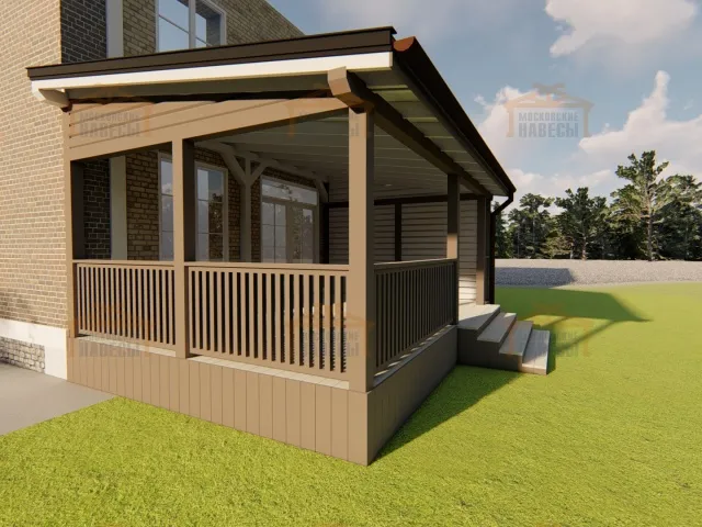 ВЕРАНДА К ДОМУ РОСИНКА — Фото 7