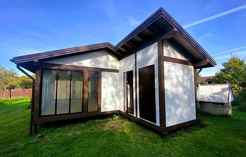 Застекленная беседка с хозблоками ТЕСЛА — Фото 6