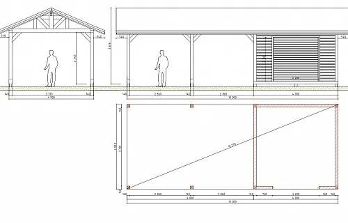 Навес для машины с хозблоком МАРКОС — Фото 5