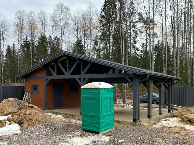 Навес для двух машин с хозблоком ВИКИНГ — Фото 13