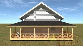 КРУГОВАЯ ВЕРАНДА К ДОМУ РУЧНОЙ РУБКИ КРУГОВАЯ - миниатюра