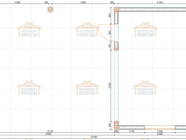 Навес для двух машин с хозблоком ОРЕГОН — Фото 8