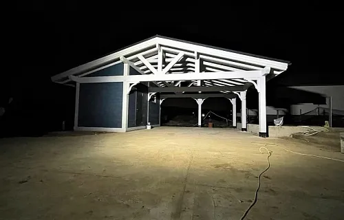 Навес для двух автомобилей с хозблоком БАВАРИЯ MAXI — Фото 4