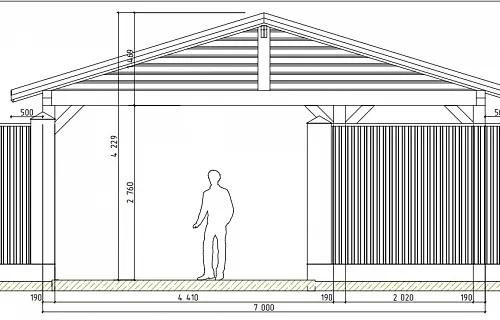 Навес из клееного бруса БОНАПАРТ — Фото 10