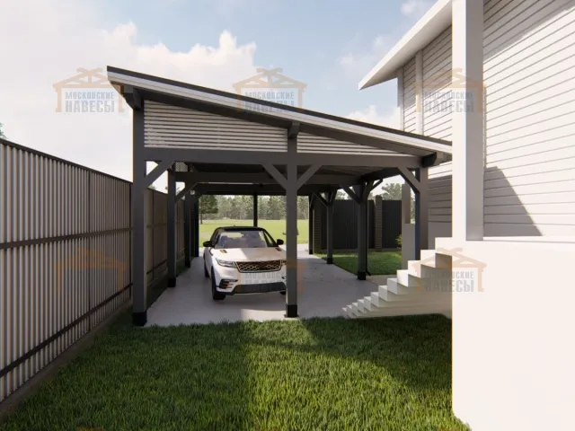 Навес односкатный для автомобилей ОСТИН — Фото 8