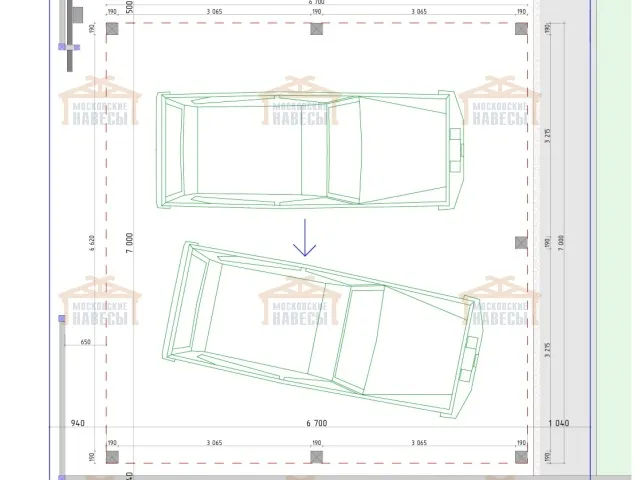 Односкатный навес для машин ХАРТВУД — Фото 7