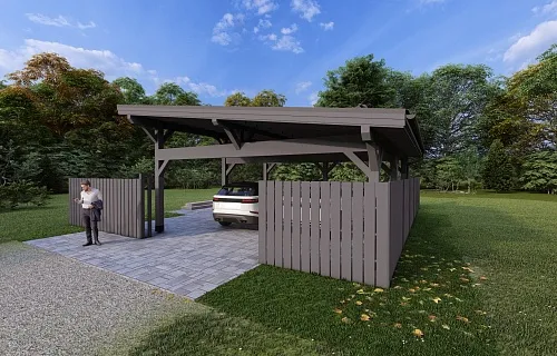 Односкатный навес для машин ХАРТВУД — Фото 5