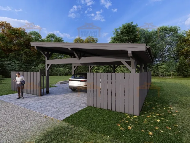 Односкатный навес для машин ХАРТВУД — Фото 5