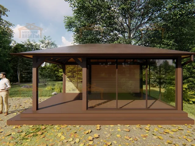 Застекленная беседка КИНГСТОН 2.0 — Фото 2