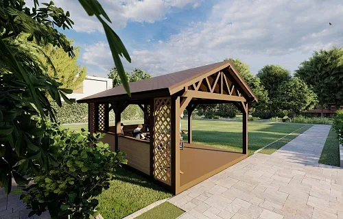 НАВЕС-БЕСЕДКА МАЛИНОВКА — Фото 2