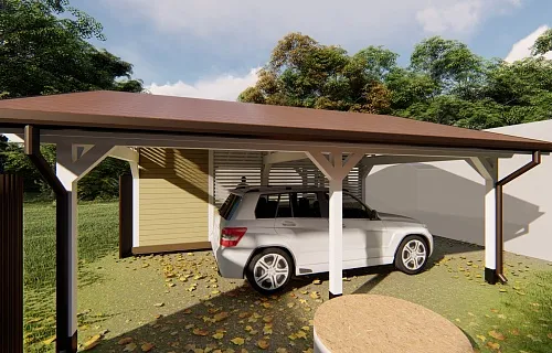 Навес с хозблоком и беседкой СКАНДИ — Фото 3