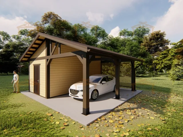 Навес для авто с хозблоком РИМ — Фото 7