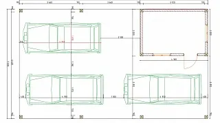 Навес для трех машин c хозблоком ТРИО XL - миниатюра