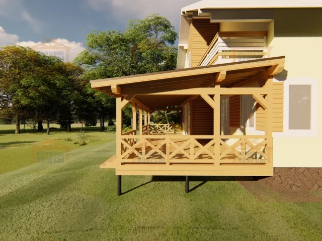 ВЕРАНДА К ДОМУ ЗВЕЗДНАЯ — Фото 2