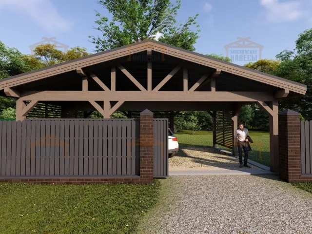 Навес для трех машин ТРИО — Фото 9