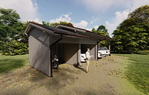 Навес для двух машин с хозблоком ФЭМИЛИ 2.0 — Фото 3