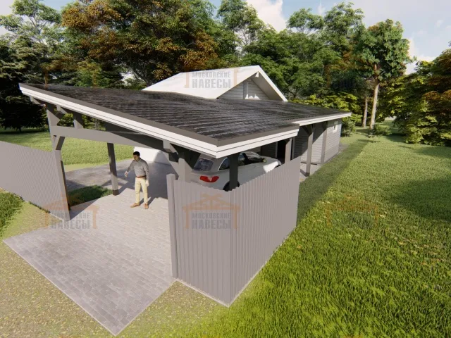 Навес с хозблоком СЕНАТОР — Фото 8