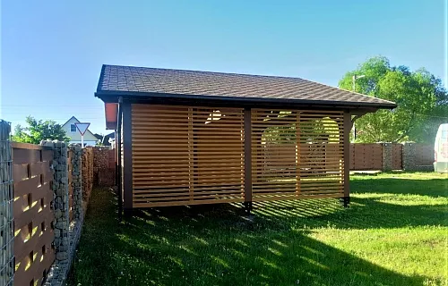 Навес для двух автомобилей с хозблоком КОНСУЛ 2.0 — Фото 8