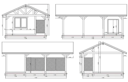 Деревянный навес для машин с хозблоком ЭЛЛАДА — Фото 7