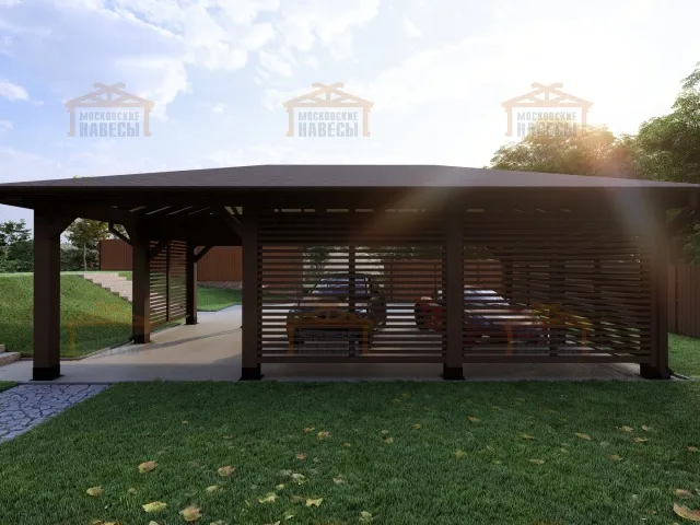 Навес для трех машин ЛАДЬЯ — Фото 15