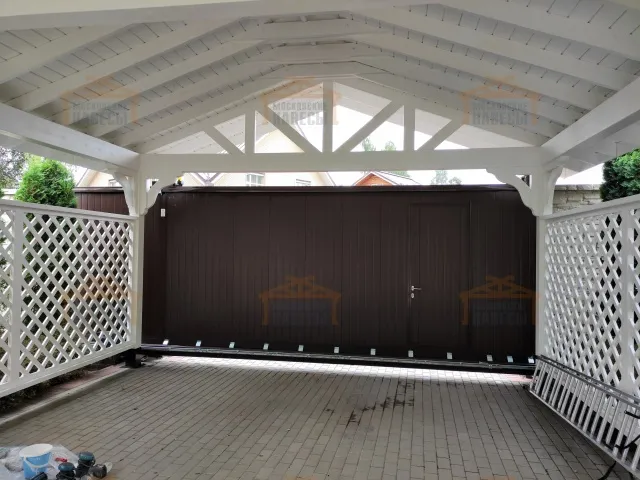 Деревянный навес для машин с перголами НИКОЛЬСКИЙ — Фото 5