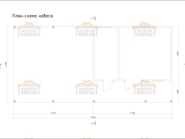 Навес для двух авто с хозблоком ПАРКВИЛЛЬ — Фото 5