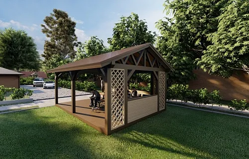 НАВЕС-БЕСЕДКА МАЛИНОВКА — Фото 5