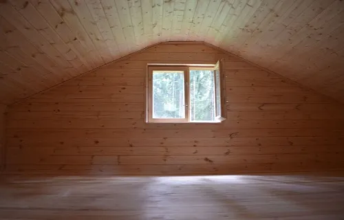 Деревянный навес для двух машин с каркасным домиком ОЛИМП — Фото 7