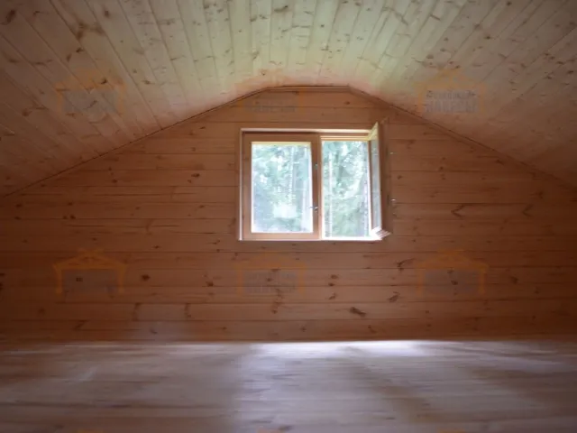 Деревянный навес для двух машин с каркасным домиком ОЛИМП — Фото 7