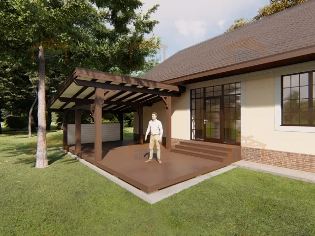 ВЕРАНДА-ТЕРРАСА К ДОМУ ПРОСТОР — Фото 6