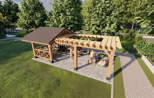 НАВЕС ДЛЯ БАРБЕКЮ ФЭМИЛИ ПАРК — Фото 9