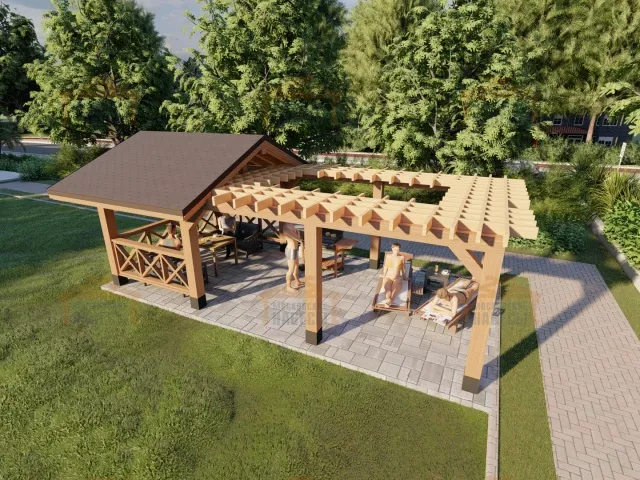 НАВЕС ДЛЯ БАРБЕКЮ ФЭМИЛИ ПАРК — Фото 9