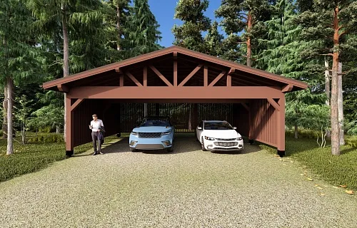 Навес для трех машин ТРИО — Фото 10